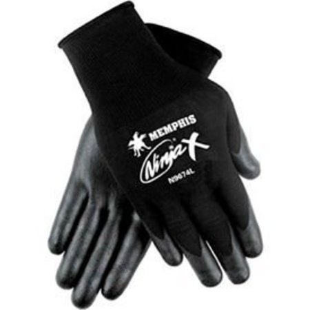 Mcr Safety Ninja X Bi-Polymer Coated Palm Gloves, Memphis Glove N9674s, 1-Pair N9674S